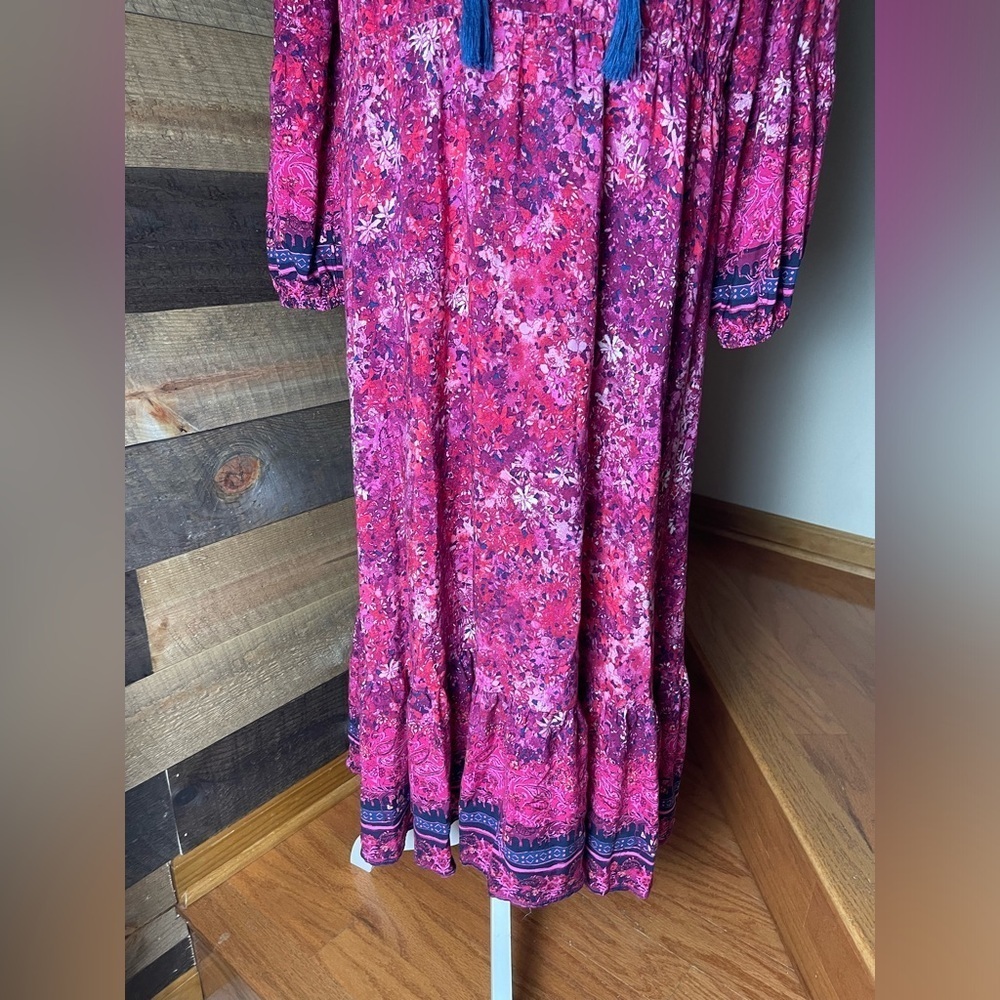 FRYE AND CO Pink Floral Tie Front Sundress, Size XXL - Picture 4 of 14